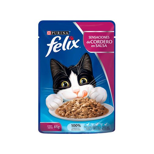 Alimento Húmedo Para Gato Felix Sensaciones Cordero En Salsa