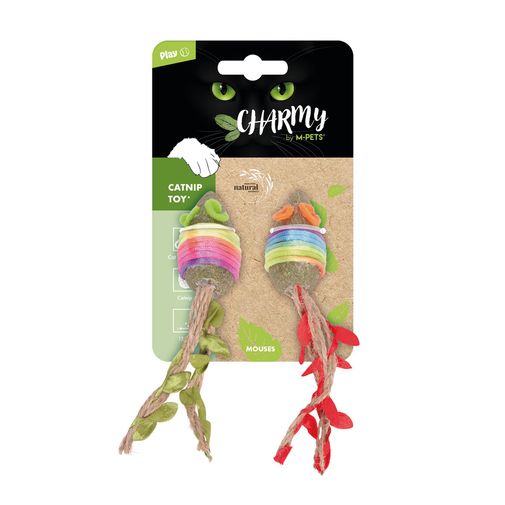 Charmy Juguete Catnip Ratón Gato M-pets 2 u