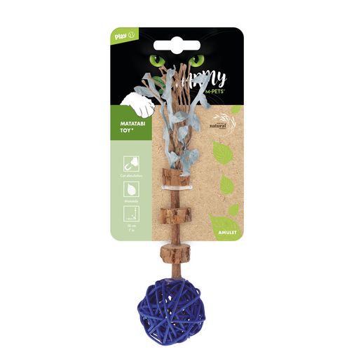 Charmy Juguete Matatabi Amuleto Azul Gato M-pets 18 x 5,5 x 5 cm