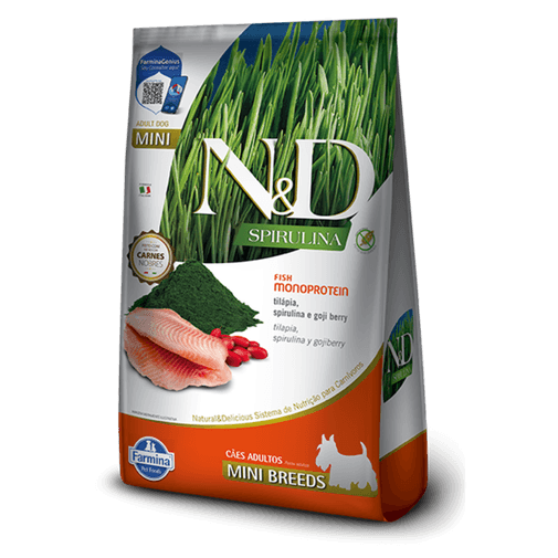 Alimento N&D Spirulina Can Tilapia Adt Mini 2 kg