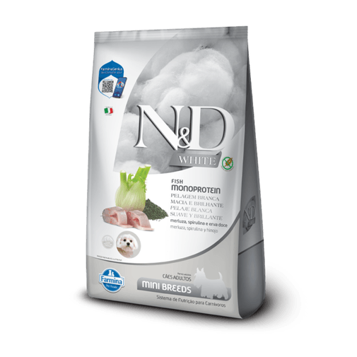 Alimento N&D White Can Merluza Adt Mini 2 kg