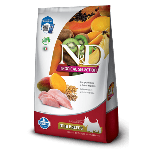 Alimento N&D Tropical Can Fgo Adt Mini 2 + 0,5 kg