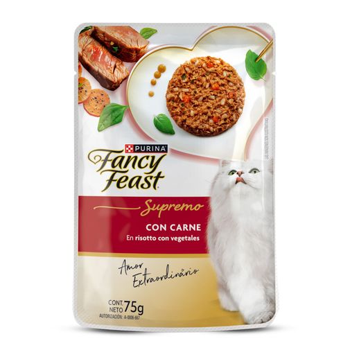 Alimento Supremo Carne y Vegetales para Gato Fancy Feast 75 g