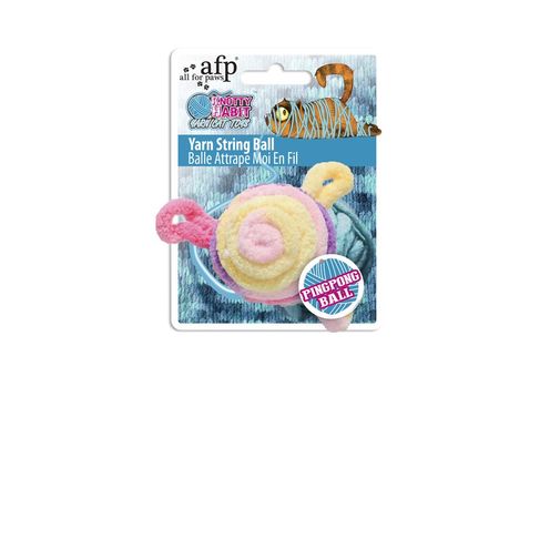Pelota de lana con cordón Knotty Habit para gato AFP Único