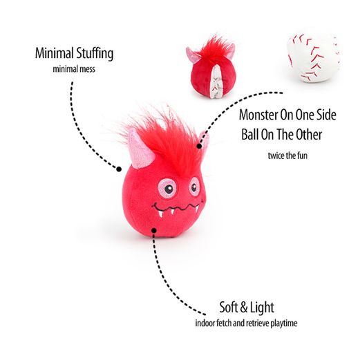 Pelota reversible Monster tipo béisbol Meta Ball para perro AFP Único